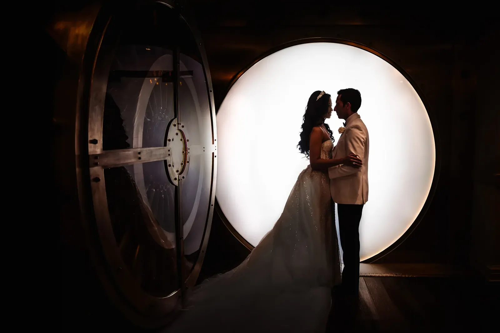 Creative bridal portrait by George Pompilio
