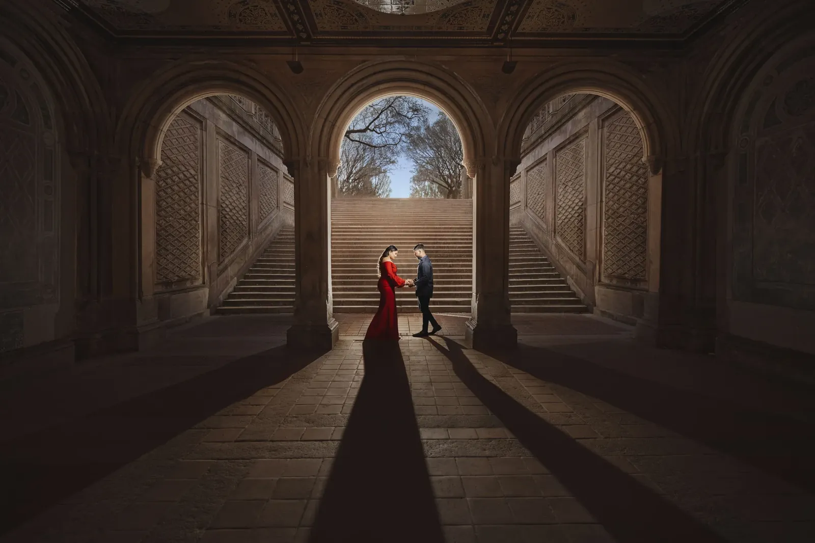 Outdoor engagement session in NYC — George Pompilio Photography