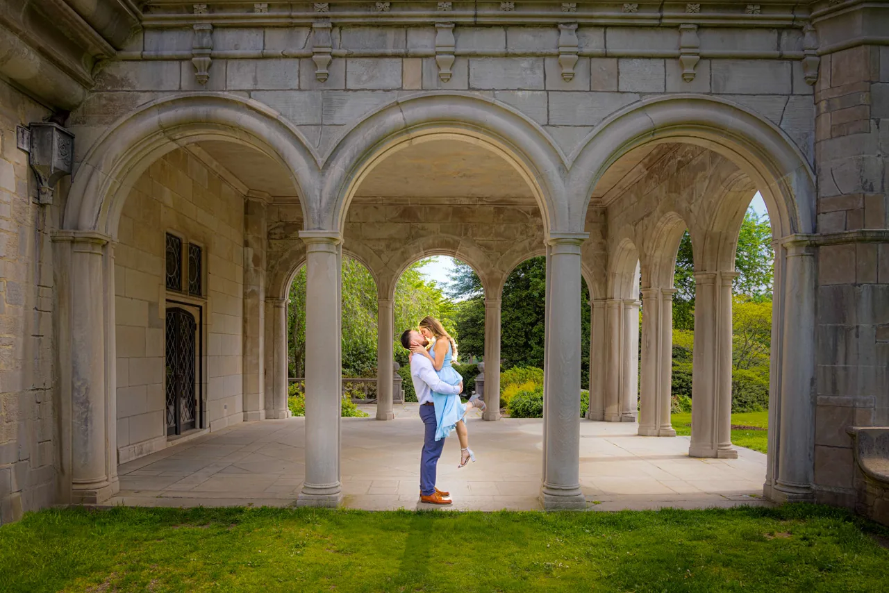 Romantic engagement session moment between a couple — George Pompilio Photography