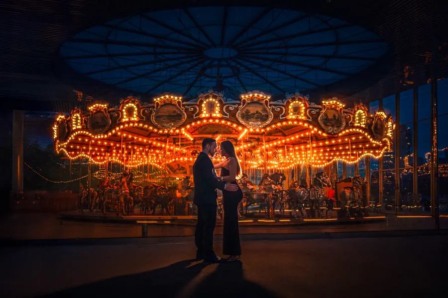 Engagement session at Brooklyn Bridge Park &mdash; George Pompilio Photography