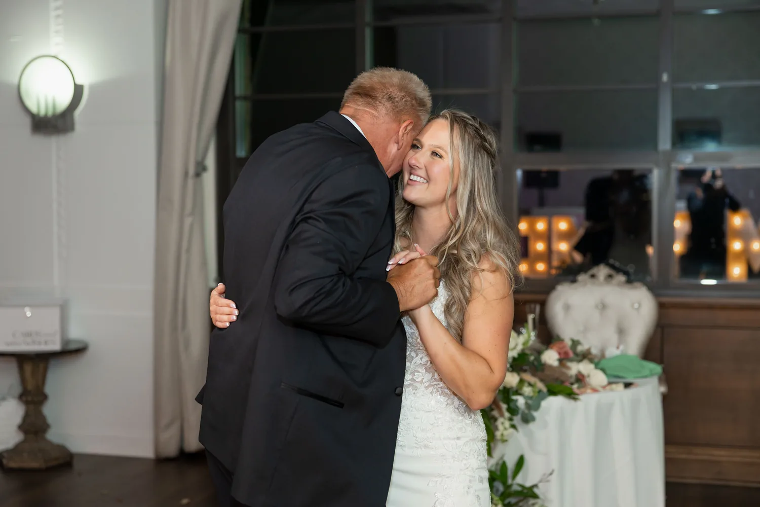 Allison sharing a slow dance at the reception at Gatsby On The Ocean &mdash; George Pompilio Photography