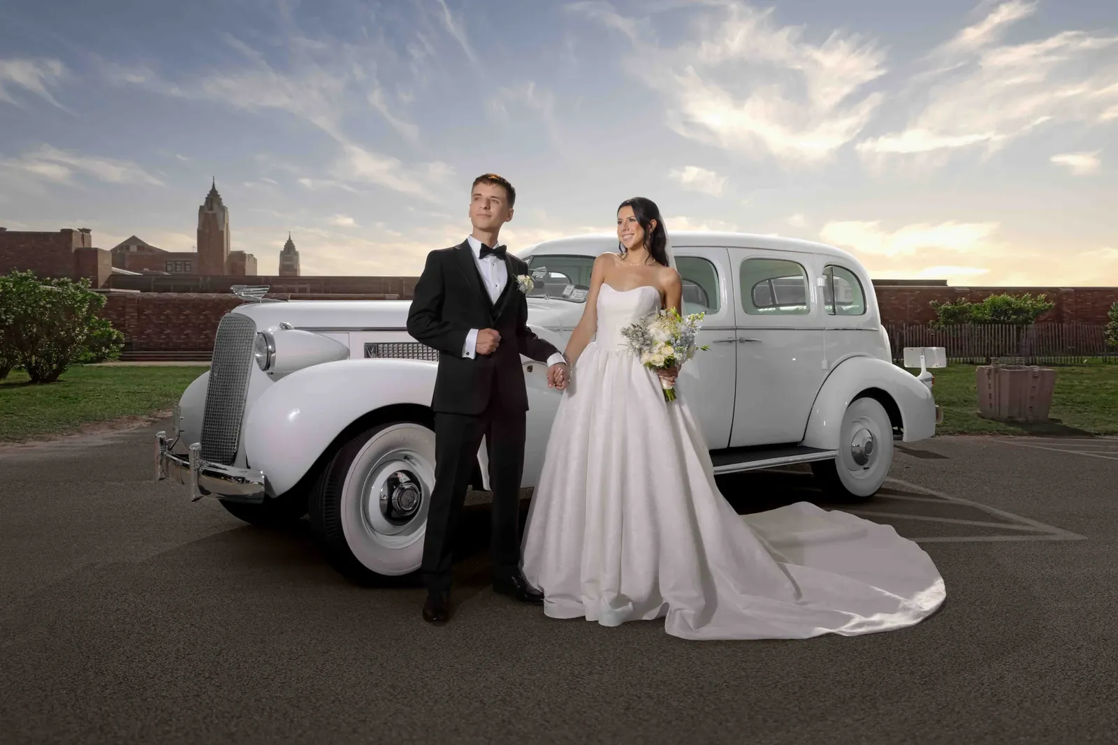 Luxury wedding couple portrait — George Pompilio Photography